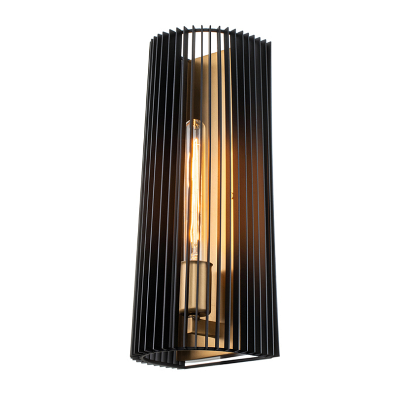Бра с черными вертикальными линиями Kichler Латунь Черный в Самаре | Loft Concept 