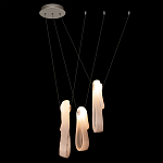 Подвесной светильник белого цвета с 3-мя изогнутыми плафонами Flow Loop варинант исполнения - 3 | Loft Concept в Самаре