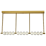 Линейная люстра Celestin Spheres Brass Linear Chandelier варинант исполнения - 1 | Loft Concept в Самаре