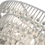 Люстра подвесная круглая с молочными стеклянными подвесками в форме капель Droplet Chandelier варинант исполнения - 3 | Loft Concept в Самаре