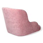 Стул с мягкой розовой обивкой из велюра и подъемно-поворотным механизмом на черных колесиках Harper Pink варинант исполнения - 3 | Loft Concept в Самаре
