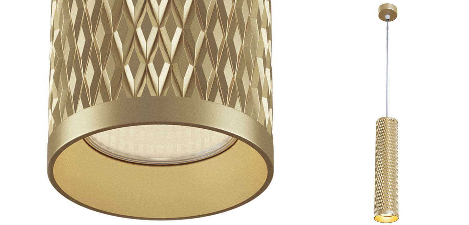 Подвесной светильник Trumpet tube gold rhombus Подвесной светильник Trumpet tube gold rhombus - Loft-Concept в Самаре