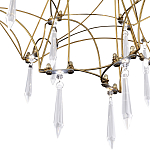 Потолочный светильник с тонкой металлической конструкцией цвета золото Quasar варинант исполнения - 4 | Loft Concept в Самаре