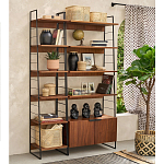 Стеллаж из орехового дерева Olson Rack варинант исполнения - 6 | Loft Concept в Самаре