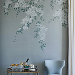 Обои ручная роспись Jasmine Standard colourway on Wood Ash slub silk варинант исполнения - 2 | Loft Concept в Самаре