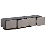 Тумба под телевизор со стеклянной столешницей и с выдвижными ящиками Minimalist Accent варинант исполнения - 2 | Loft Concept в Самаре