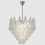 Люстра с подвесками из рифленного стекла в форме капель Textured Glass Chandelier варинант исполнения - 1 | Loft Concept в Самаре