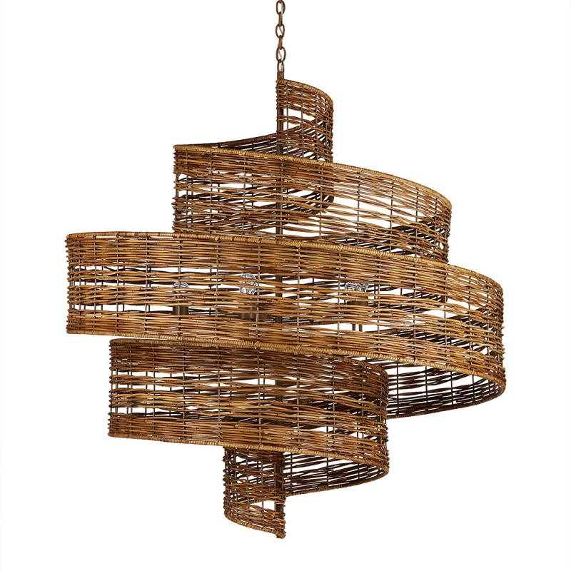 Люстра фактурная в виде спирали Enveloping Art Коричневый в Самаре | Loft Concept 