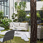 Диван садовый с плетеными ремешками и спинкой  Kleo варинант исполнения - 8 | Loft Concept в Самаре