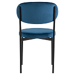 Стул с круглым сиденьем на металлическом основании ALFIE CHAIR Blue варинант исполнения - 3 | Loft Concept в Самаре