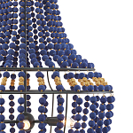 Люстра каплевидной формы декорированная синими и золотыми бусинами Blue Beads варинант исполнения - 1 | Loft Concept в Самаре