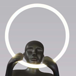 Торшер черная статуэтка Statue In The Clouds Floor Lamp варинант исполнения - 3 | Loft Concept в Самаре