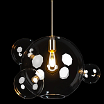 Подвесной светильник со стеклянными плафоном в виде шара и золотыми деталями & Coombes варинант исполнения - 3 | Loft Concept в Самаре