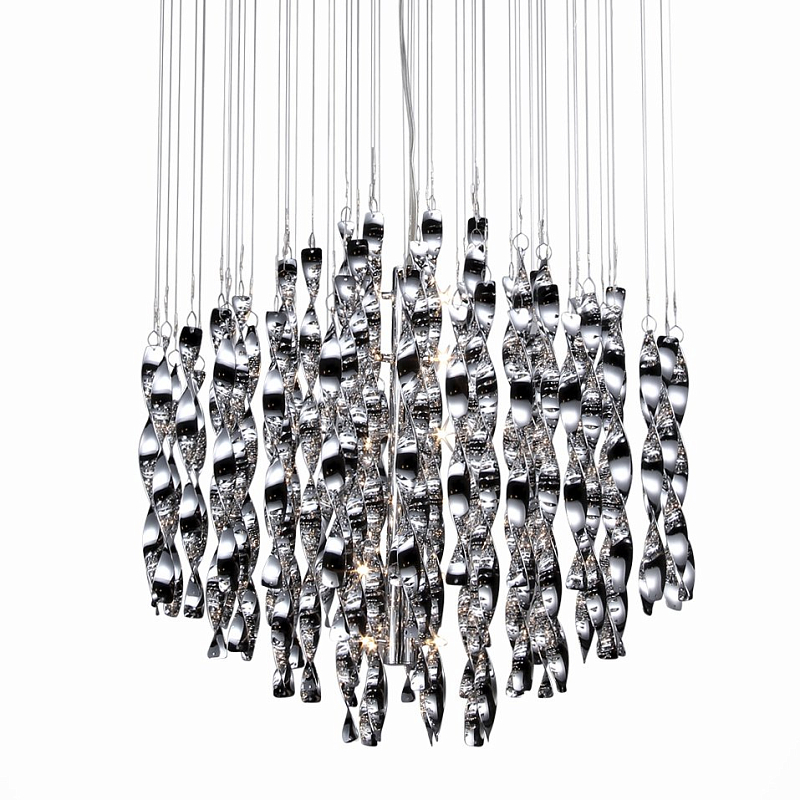 Люстра Macaroni Chandelier Chrome mono Хром Люстра Macaroni Chandelier Chrome mono Хром в Самаре | Loft Concept