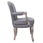 Кресло Aubrey Classical Armchair grey flax варинант исполнения - 1 | Loft Concept в Самаре