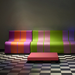 Дизайнерский кофейный стол на круглых ножках Poltronova T02 Pink Coffee Table варинант исполнения - 6 | Loft Concept в Самаре