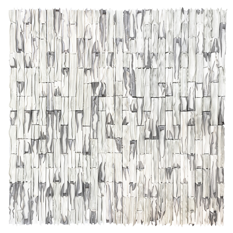 Объемное фактурное панно Metropolis in shades of White Белый бетон в Самаре | Loft Concept 