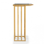 Консоль с чёрной столешницей и золотым фигурным основанием Cosmo варинант исполнения - 3 | Loft Concept в Самаре