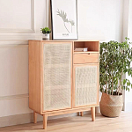 Комод с плетеными дверками и открытой нишей  с ящиком Dora Sideboard варинант исполнения - 2 | Loft Concept в Самаре