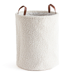 Корзина для белья из ткани букле Boucle Organizers Round варинант исполнения - 1 | Loft Concept в Самаре