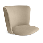 Барный стул со спинкой на 4-х коричневых ножках Бежевый Велюр Ava Charm варинант исполнения - 2 | Loft Concept в Самаре