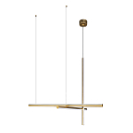 Люстра с 3-мя  пересекающимися цилиндрическими плафонами на тонких тросах Trumpet tube варинант исполнения - 6 | Loft Concept в Самаре