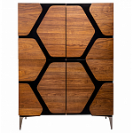 Высокий комод с узором из шпона на фасаде Sahara варинант исполнения - 1 | Loft Concept в Самаре