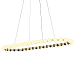 Люстра подвесная светодиодная с круглыми плафонами белого цвета PEARLS Suspension 100  варинант исполнения - 3 | Loft Concept в Самаре