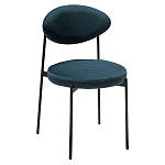 Стул металлический с мягкой спинкой и сиденьем из велюра Alfie Chair варинант исполнения - 3 | Loft Concept в Самаре