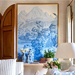 Обои ручная роспись Le Brésil Mer Bleue варинант исполнения - 3 | Loft Concept в Самаре