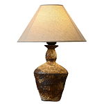 Настольная лампа с керамическим фактурным основанием и тканевым абажуром Eastern Tale варинант исполнения - 6 | Loft Concept в Самаре