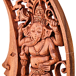 Панно из дерева Ганеша и месяц Panel With Animals варинант исполнения - 2 | Loft Concept в Самаре