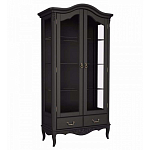 Витрина черная двухдверная из массива бука в стиле прованс Black Provence варинант исполнения - 1 | Loft Concept в Самаре