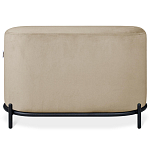 Банкетка овальная бежевый велюр на 4-х металлических ножках черного цвета SANJAY варинант исполнения - 2 | Loft Concept в Самаре