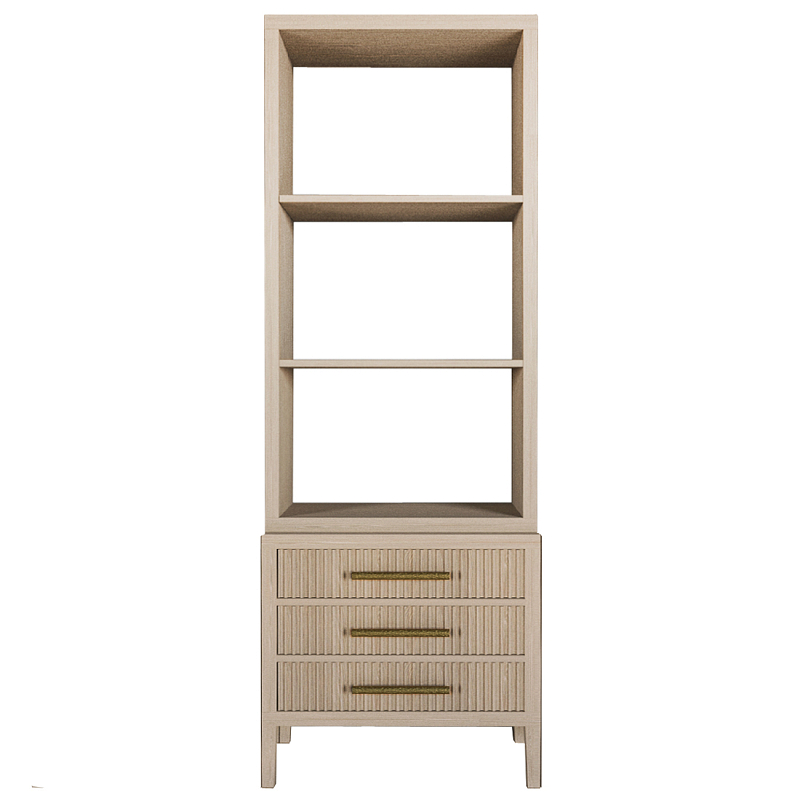 Этажерка Primo с ящиками шпон Светлый дуб Древесина Золотой в Самаре | Loft Concept 