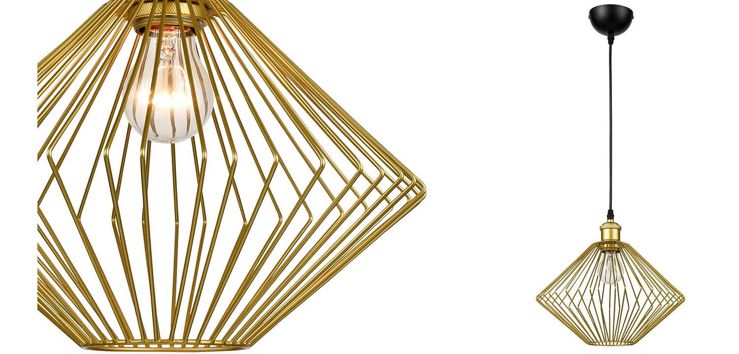 Подвесной светильник Loft Wire Cage gold Подвесной светильник Loft Wire Cage gold - Loft-Concept в Самаре