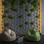 Гипсовая 3D Панель M-30 варинант исполнения - 1 | Loft Concept в Самаре