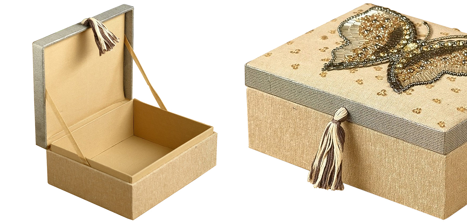 Шкатулка с вышивкой из бисера Butterfly Beads Embroidery Box - Loft-Concept в Самаре