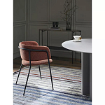 Стул полукруглый мягкий с буклированной обивкой Chair with Boucle Upholstery варинант исполнения - 4 | Loft Concept в Самаре
