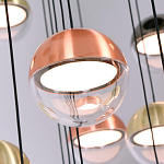 Люстра каскадная с черным круглым основанием 27 подвесов Celestial Waltz варинант исполнения - 3 | Loft Concept в Самаре