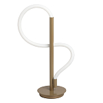 Настольная лампа белым изогнутым плафоном на круглой подставке Luke Lampco Tracer Lamp варинант исполнения - 1 | Loft Concept в Самаре