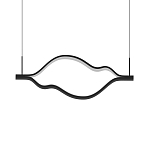Подвесной светильник волнообразный изогнутый черного цвета 4000К Spiral Lighting варинант исполнения - 1 | Loft Concept в Самаре
