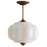 Подвесной светильник с абажуром из молочного стекла Vintage Charm варинант исполнения - 1 | Loft Concept в Самаре