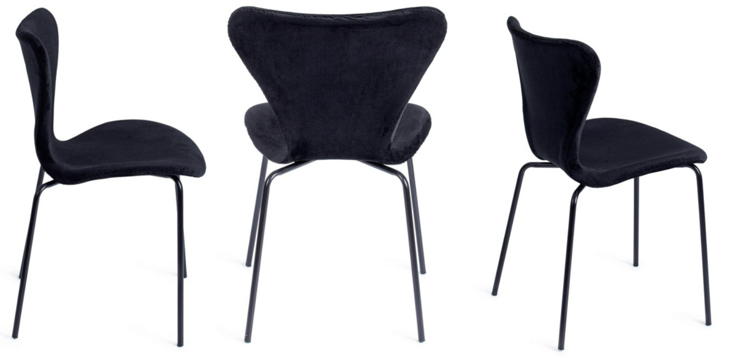 Стул Julissa Black Chair флок Стул Julissa Black Chair флок - Loft-Concept в Самаре