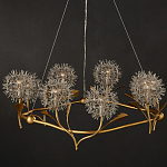 Люстра круглая с декором в виде цветков одуванчика Hanging Dandelion варинант исполнения - 5 | Loft Concept в Самаре