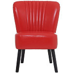Кресло с обивкой из эко-кожи Harper Armchair Red варинант исполнения - 2 | Loft Concept в Самаре
