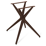 Стол обеденный с коричневой прямоугольной столешницей из керамики на четырех пластиковых ножках Brown Ceramics варинант исполнения - 4 | Loft Concept в Самаре