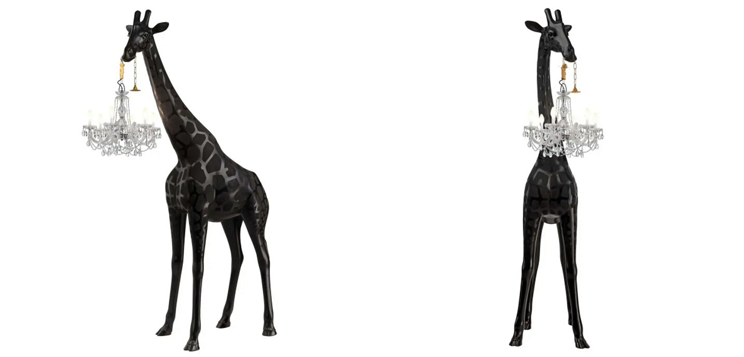 Торшер черный жираф в натуральную величину Giraffe Lamp large size Торшер черный жираф в натуральную величину Giraffe Lamp large size - Loft-Concept в Самаре