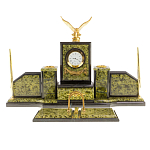 Настольный письменный набор из змеевика  и бронзы с декором в виде орла в подарочной упаковке Successful Leader варинант исполнения - 1 | Loft Concept в Самаре