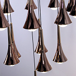 Люстра светодиодная с акриловыми конусообразными плафономи розовое золото Astra 60   варинант исполнения - 3 | Loft Concept в Самаре